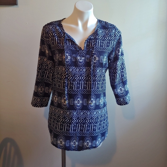 Antilia femme gently worn 3/4 sleeve tunic top - Picture 1 of 4